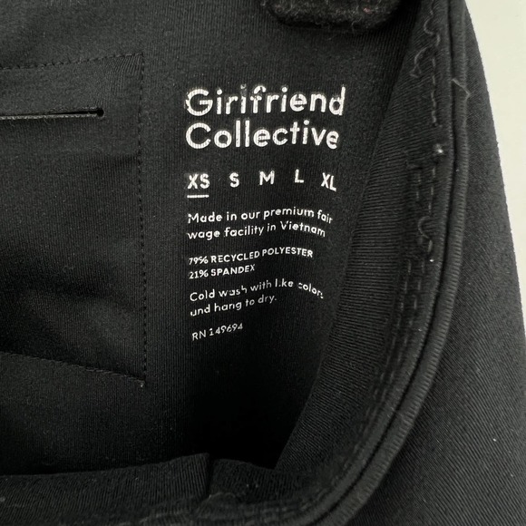 Girlfriend Collective Skinny Black Leggings - Picture 7 of 8